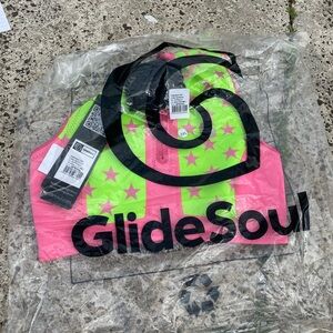 Glidesoul Swim Wear Top 0.5 mm Neoprene XXS Lime Pink Stars